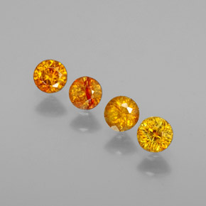  ct natürliche gelb-gold Sphalerit-Edelsteine, Rund Schliff, VS-SI