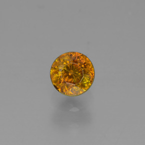 0,40 ctw natürlicher Gold Sphalerit, Rundschliff, VS-SI