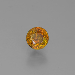 0,40 ctw natürlicher Gold Sphalerit, Rundschliff, VS-SI