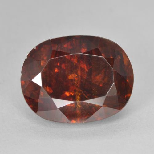12.19ct Natürlicher tieforange Sphalerit, Oval, SI-I1