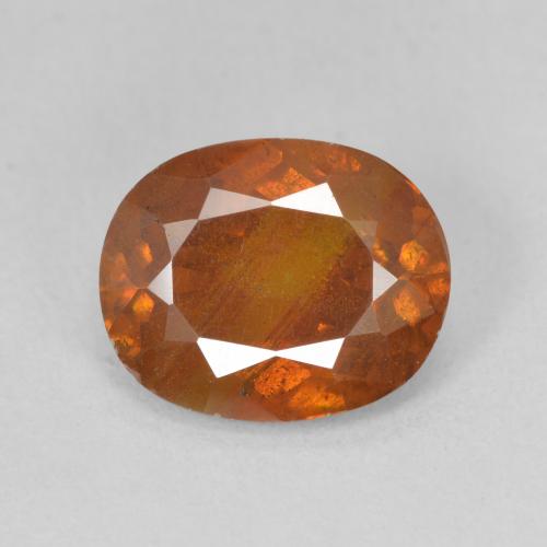 4.33ct Natürlicher Warmes Orange Sphalerit, Oval, SI-I1