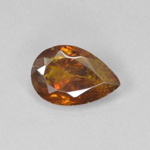 1.97ct Natürlicher Mittelorange Sphalerit, Birnenform, SI-I1