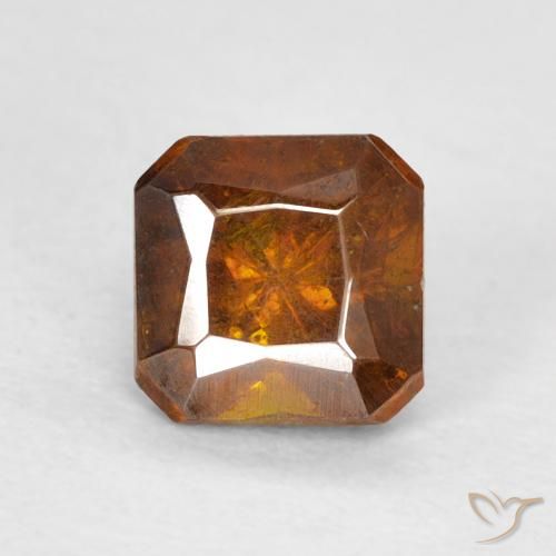 0.90ct Natürlicher Erde Orange Sphalerit, Smaragdschliff, SI-I1
