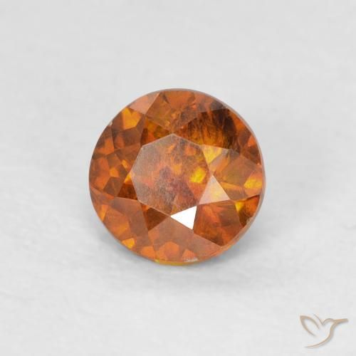 9,17 ctw natürlicher Medium Dark-Orange Sphalerit, Runden, SI-I1