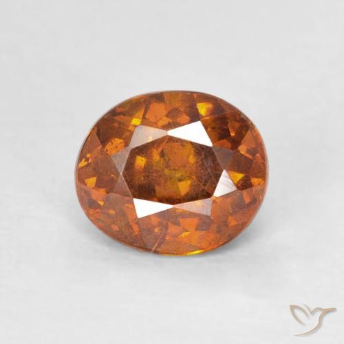 1.28ct Natürlicher Medium Dark-Orange Sphalerit, Oval, SI-I1