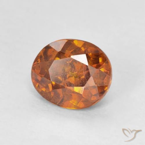 9,17 ctw natürlicher Medium Dark-Orange Sphalerit, Oval, SI-I1