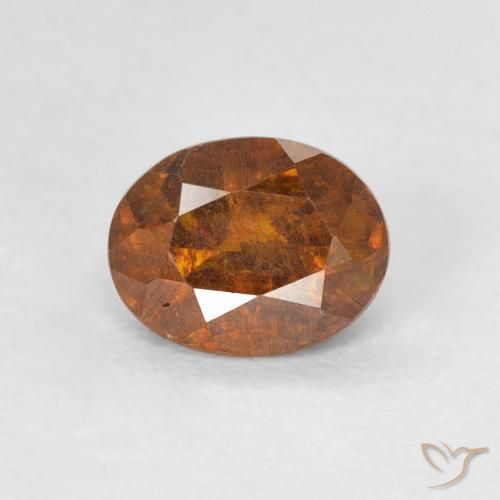 0.92ct Natürlicher Mittelorange Sphalerit, Oval, SI-I1
