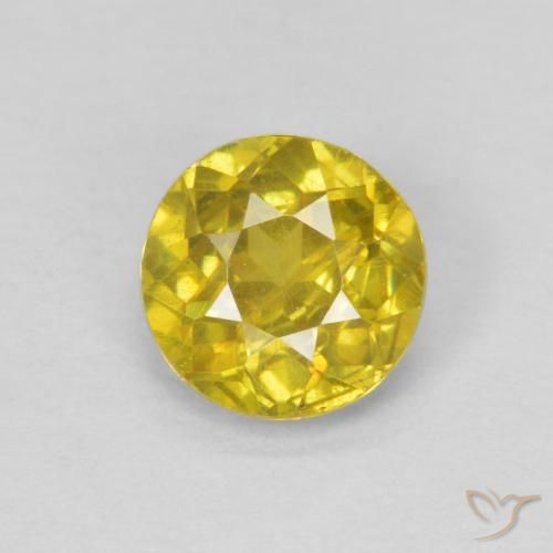 0.62ct Natürlicher Herbstgelb Sphalerit, Runden, VS-SI
