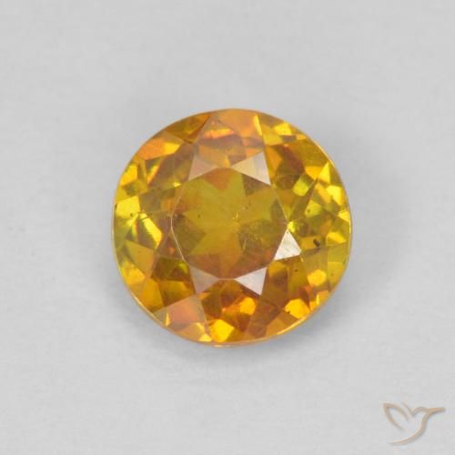 0.69ct Natürlicher Mittelorange Sphalerit, Runden, SI-I1