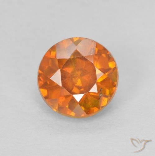 0.81ct Natürlicher hellorange Sphalerit, Runden, SI-I1
