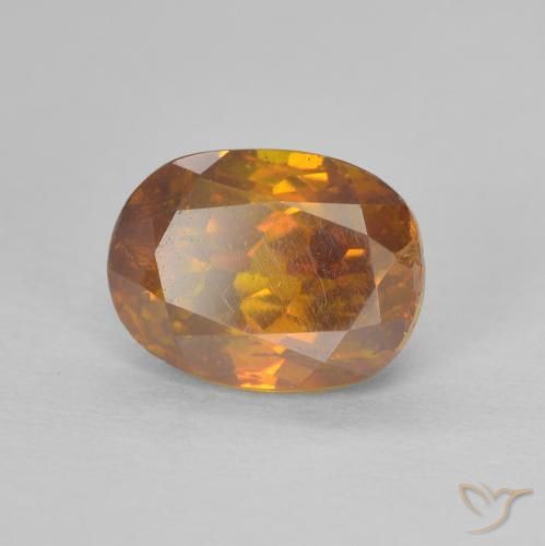 9,17 ctw natürlicher tieforange Sphalerit, Oval, SI-I1