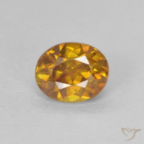 0.83ct Natürlicher Erde Orange Sphalerit, Oval, SI-I1