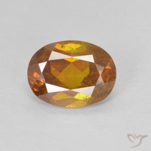 1.48ct Natürlicher tieforange Sphalerit, Oval, SI-I1