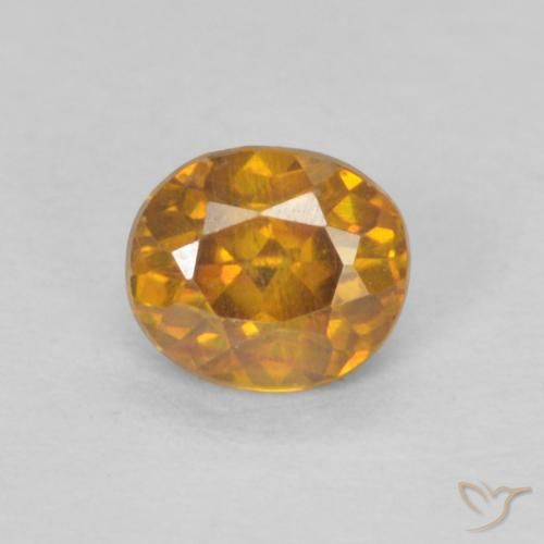 0.42ct Natürlicher Honig-orange Sphalerit, Oval, VS-SI