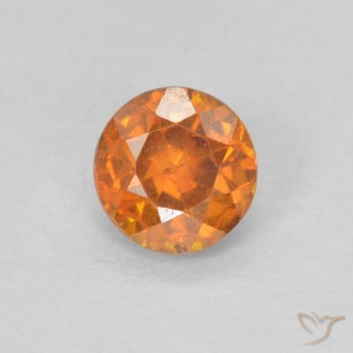 0.32ct Natürlicher hellorange Sphalerit, Runden, VS-SI