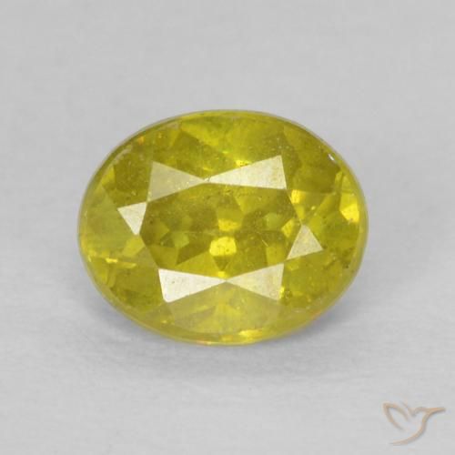 0.59ct Natürlicher Mittelgelb Sphalerit, Oval, VS-SI