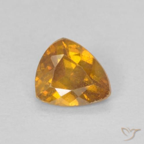 0.32ct Natürlicher Orange-Gold Sphalerit, Trillion, VS-SI
