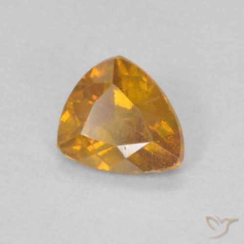 9,17 ctw natürlicher Orange-Gold Sphalerit, Trillion, VS-SI