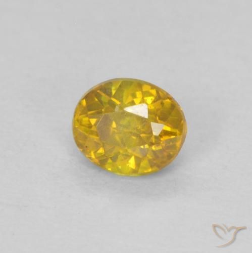 9,17 ctw natürlicher Gold-Orange Sphalerit, Oval, VS-SI