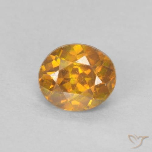 0.37ct Natürlicher Orange-Gold Sphalerit, Oval, VS-SI