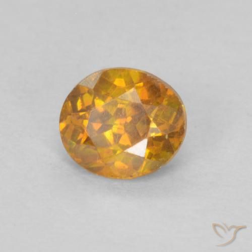 9,17 ctw natürlicher Orange-Gold Sphalerit, Oval, VS-SI