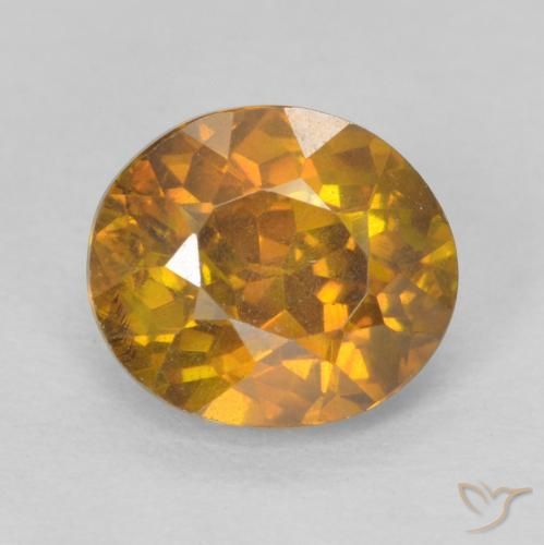1.43ct Natürlicher gold-braun Sphalerit, Oval, VS-SI