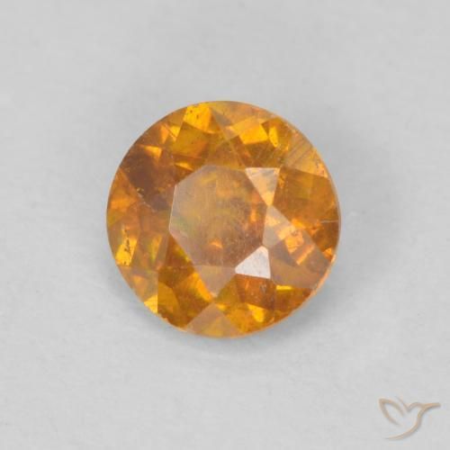 9,17 ctw natürlicher Aprikose Orange Sphalerit, Runden, SI-I1