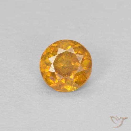 0.24ct Natürlicher Honig-orange Sphalerit, Runden, SI-I1