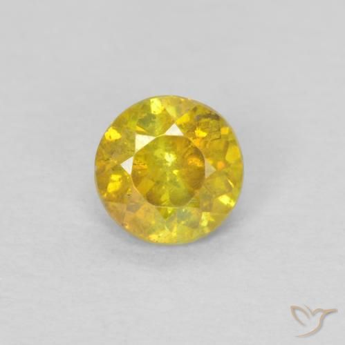0.33ct Natürlicher Bräunliches Gelb Sphalerit, Runden, SI-I1