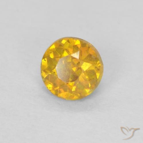 9,17 ctw natürlicher Gold-Orange Sphalerit, Runden, SI-I1