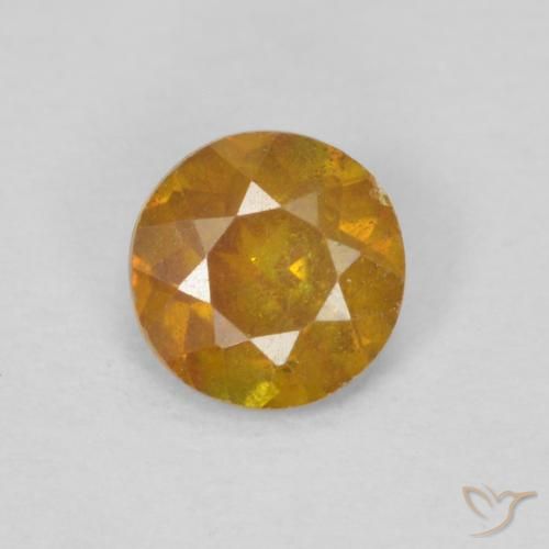 0.45ct Natürlicher Honig-orange Sphalerit, Runden, SI-I1