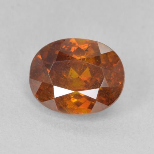 2.17ct Natürlicher tieforange Sphalerit, Oval, SI-I1