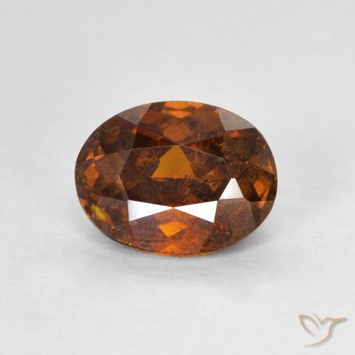 1.95ct Natürlicher Medium Dark-Orange Sphalerit, Oval, VS-SI