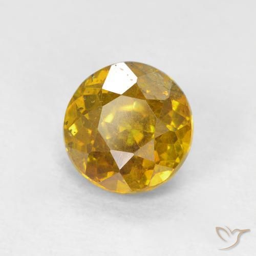1.22ct Natürlicher Honiggelb Sphalerit, Runden, SI-I1