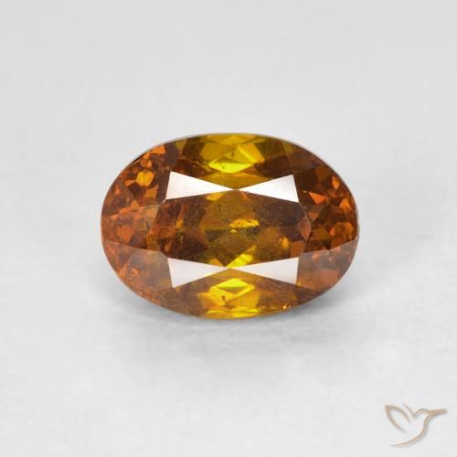 1.63ct Natürlicher bräunlich-orange Sphalerit, Oval, SI-I1