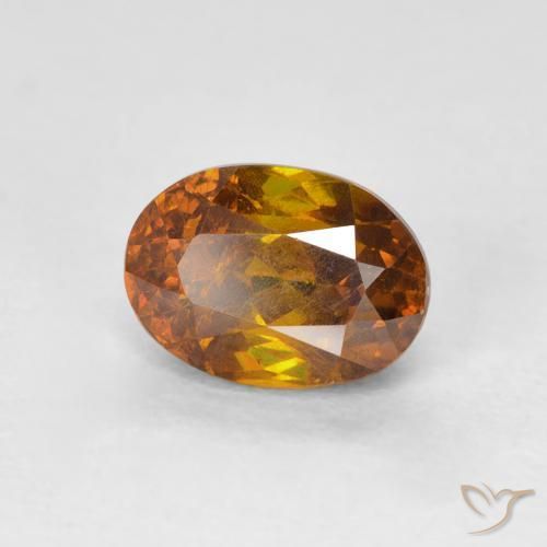 9,17 ctw natürlicher bräunlich-orange Sphalerit, Oval, SI-I1