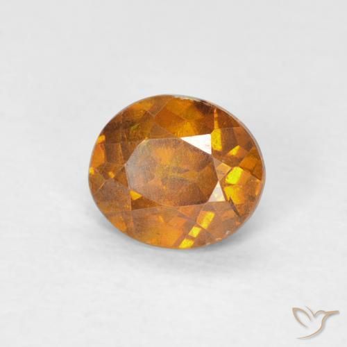 9,17 ctw natürlicher bräunlich-orange Sphalerit, Oval, VS-SI