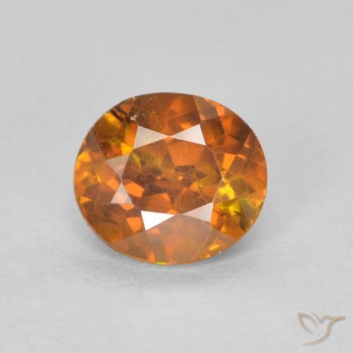 0.77ct Natürlicher Erde Orange Sphalerit, Oval, SI-I1