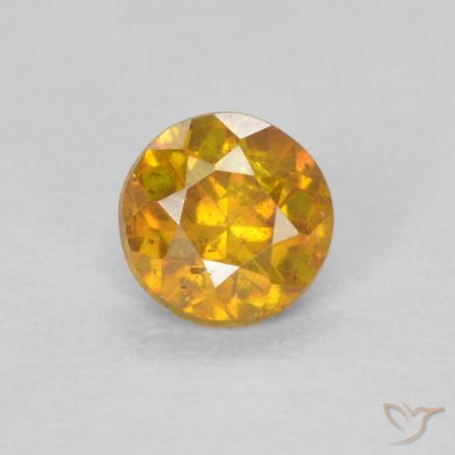 0.34ct Natürlicher gold-gelb Sphalerit, Runden, SI-I1