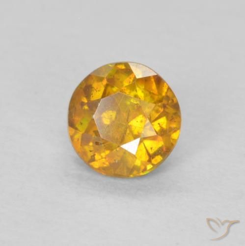 9,17 ctw natürlicher gold-gelb Sphalerit, Runden, SI-I1