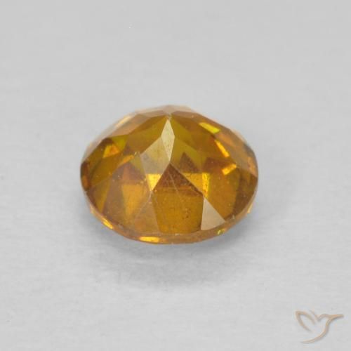 9,17 ctw natürlicher Tiefes Orange-Gold Sphalerit, Runden, SI-I1