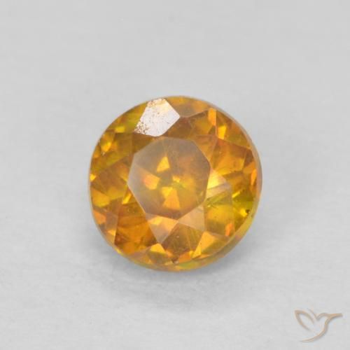 9,17 ctw natürlicher Aprikose Orange Sphalerit, Runden, SI-I1