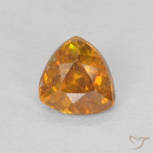 0.22ct Natürlicher Dunkelorange Sphalerit, Trillion, SI-I1
