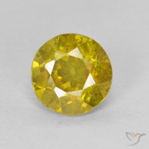 1.22ct Natürlicher Bräunliches Gelb Sphalerit, Runden, SI-I1