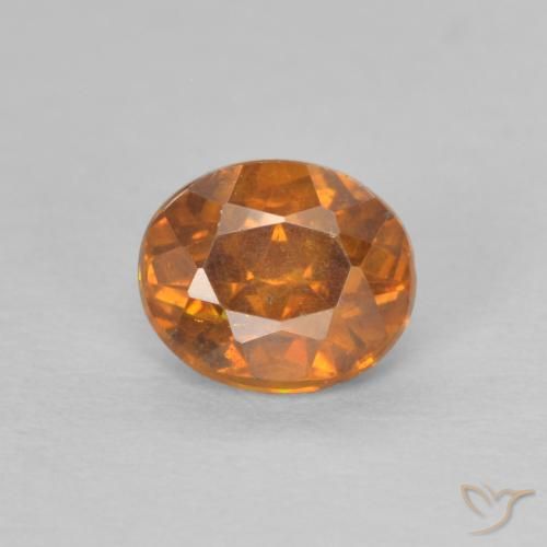 0.68ct Natürlicher orange-braun Sphalerit, Oval, SI-I1