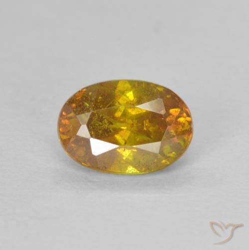 0.82ct Natürlicher Mittleres Gold Sphalerit, Oval, SI-I1