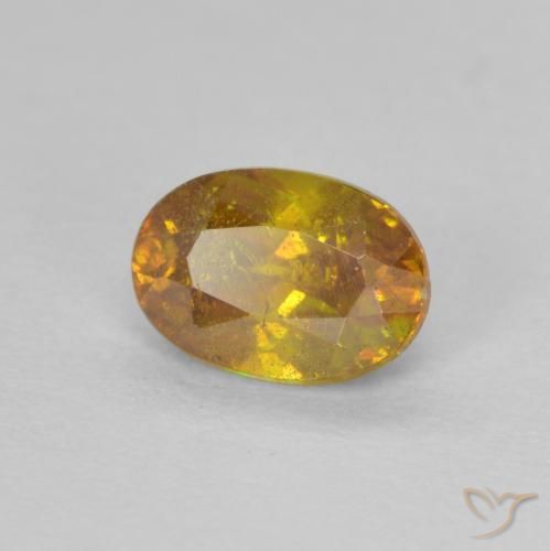 9,17 ctw natürlicher Mittleres Gold Sphalerit, Oval, SI-I1