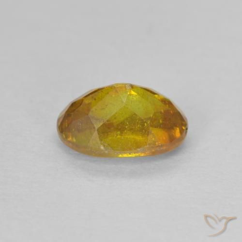 9,17 ctw natürlicher Mittleres Gold Sphalerit, Oval, SI-I1