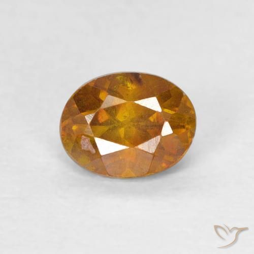 0.67ct Natürlicher gold-braun Sphalerit, Oval, SI-I1