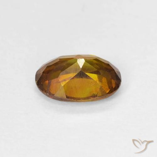 9,17 ctw natürlicher Dunkles Gold Sphalerit, Oval, SI-I1